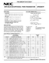 Datasheet UPA836TF manufacturer NEC
